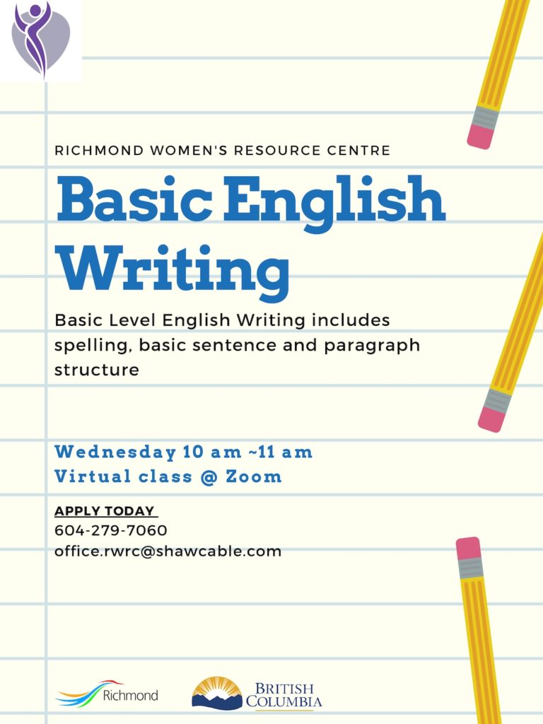 Basic English Writing Flyer